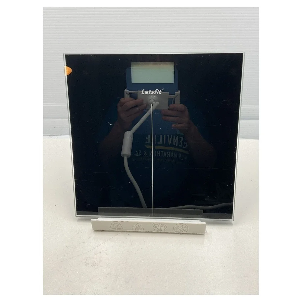 Letsfit Digital Bathroom Scale Black Tempered Glass EB5636H 400lb Capacity